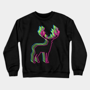 Deer 80s Neon Crewneck Sweatshirt